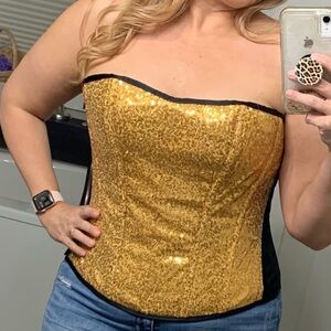 Gold Sequins Corset 😍